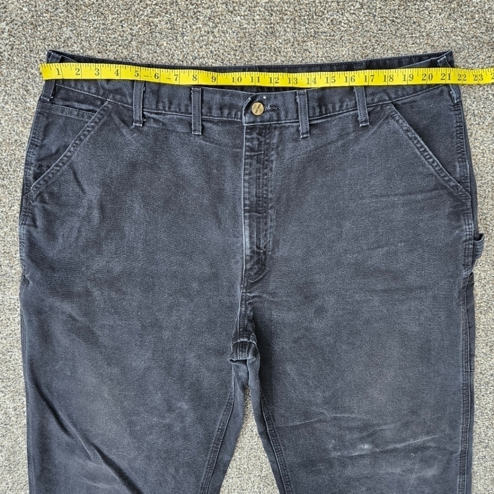 Carhartt Black Duck Canvas Carpenter Pants Original Dungaree Fit B11 BLK 44X34 - Picture 9 of 16